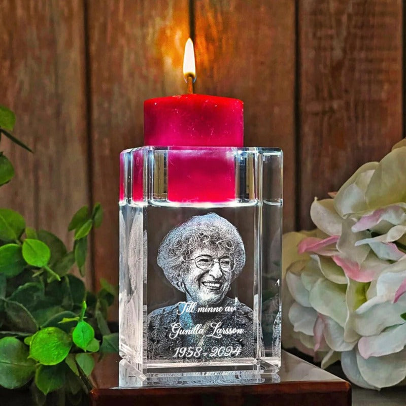 Fotokristal | Personlig Lysestage