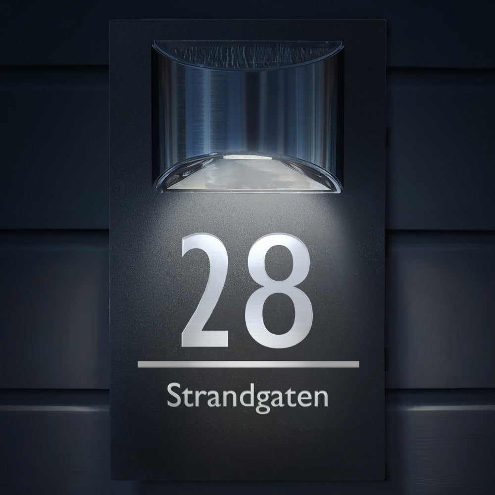 Personlig Solcelledrevet Husnummer