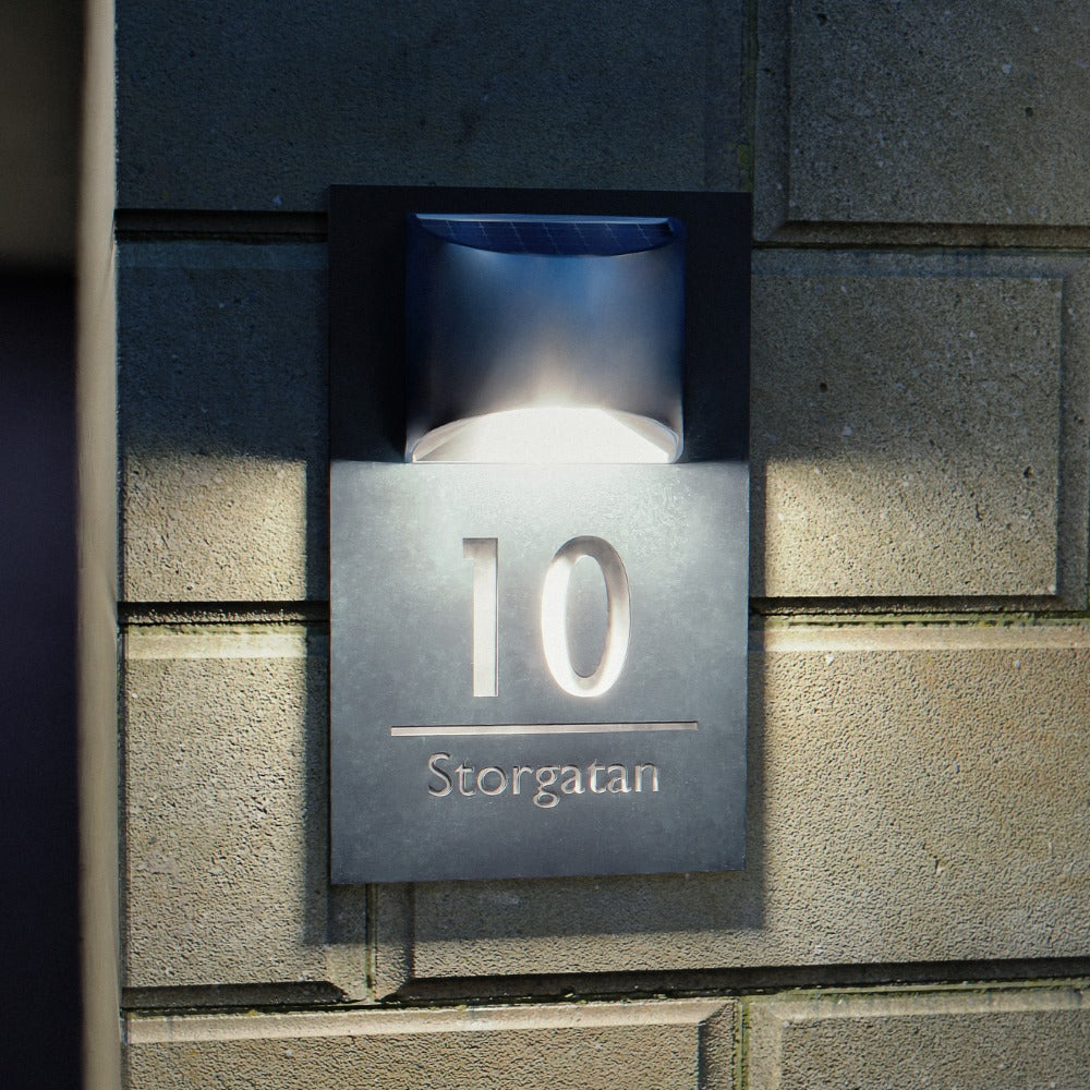 Personlig Solcelledrevet Husnummer