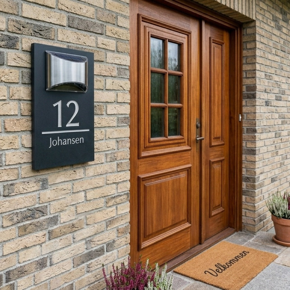 Personlig Solcelledrevet Husnummer