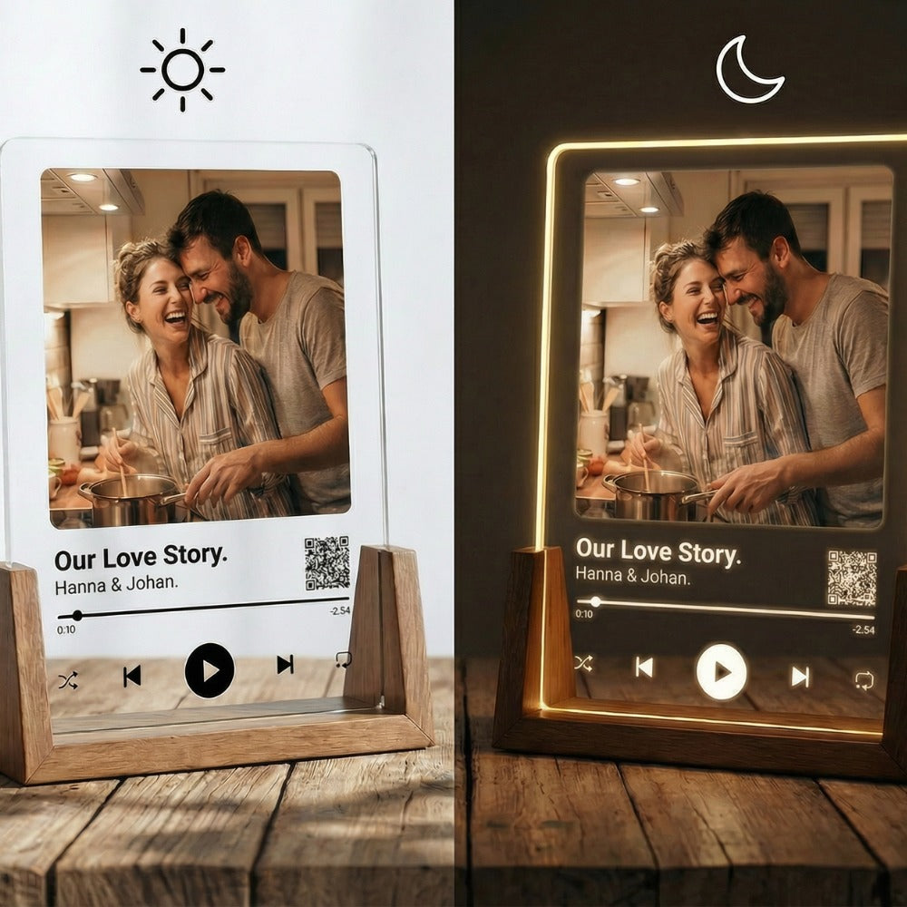 Musiktavle med personlig sang