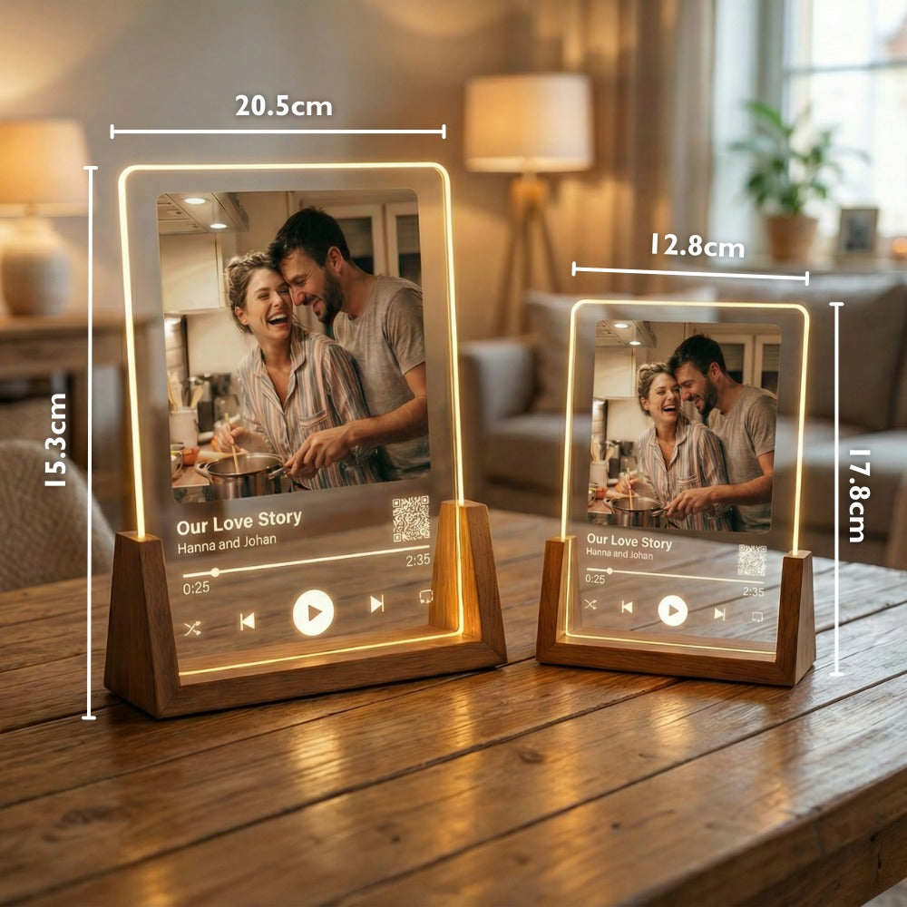 Musiktavle med personlig sang